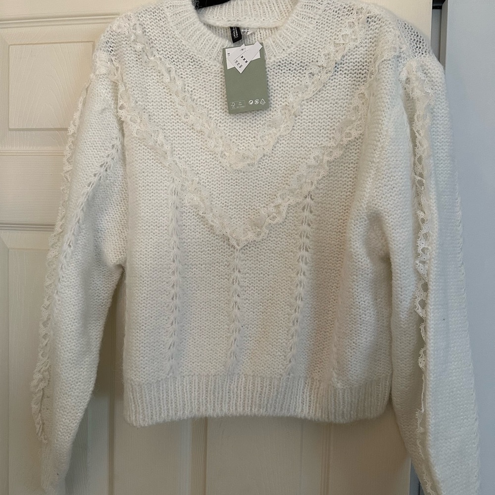 Divided Cozy White Sweater NWT